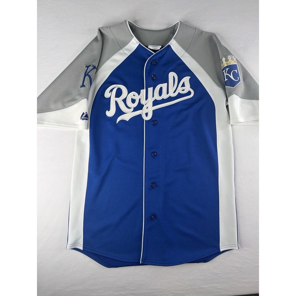 MAJESTIC Zack Greinke Kansas City Royals Jersey Small Sewn VTG US
